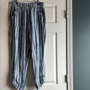 Striped Blue and White Pants